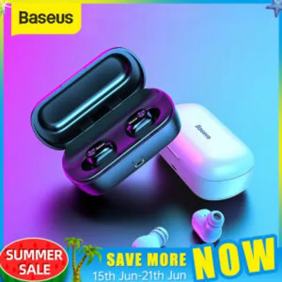 Baseus w01 TWS Bluetooth 5.0 fone de ouvido sem fio - R$72
