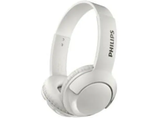 Headphone Bluetooth Philips Bass+ - SHB3075WT/00 com Microfone Branco