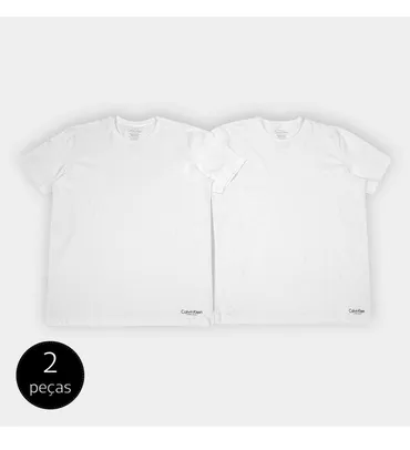 Kit Camiseta Calvin Klein Básica Masculina 2 Peças | R$120