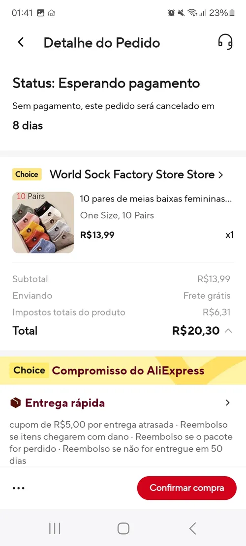 Imagem na descrição da promoção