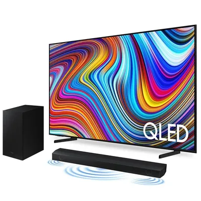 Combo Samsung Smart TV 50" QLED 4K Q60C + Soundbar Samsung HW-B555