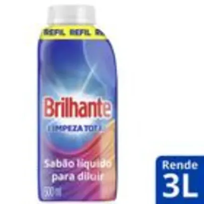 Refil Lava-Roupas Brilhante Concentrado Limpeza Total 500ml