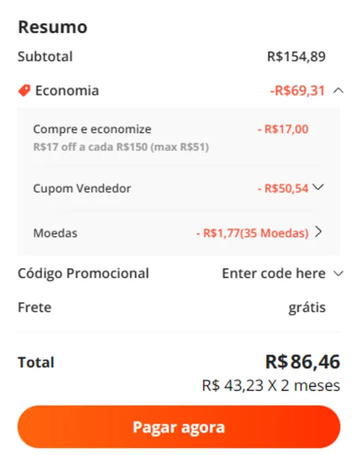 Imagem na descrição da promoção