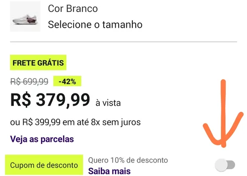 Imagem na descrição da promoção