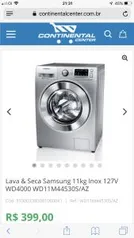 Lava & Seca Samsung 11kg Inox 127V WD4000 WD11M44530S/AZ