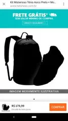 Kit Misterioso Tênis Asics Preto + Mochila - Preto | R$180