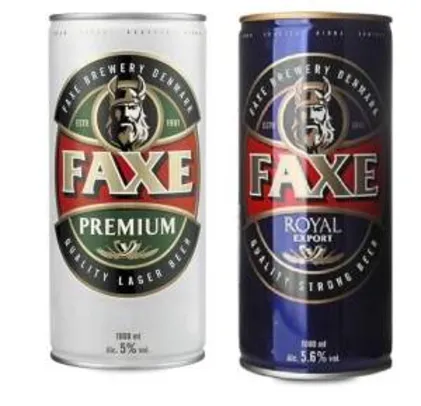[Wine] Kit 6 cervejas Faxe Premium ou Royal 1L - R$63