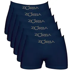 Kit c/ 6 Cuecas Zorba Boxer Seamless 781 Marinho - G