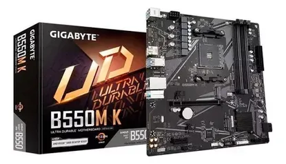 Placa Mãe Gigabyte B550mk, Ddr4, Am4, Micro Atx Cor Preto