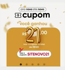 R$21 OFF EM COMPRAS ACIMA DE R$120