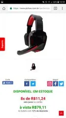 HEADSET MYMAX ULTIMATE GAMER 5.1 PRETO/VERMELHO, MHP-SP-X9/BKRD - R$79