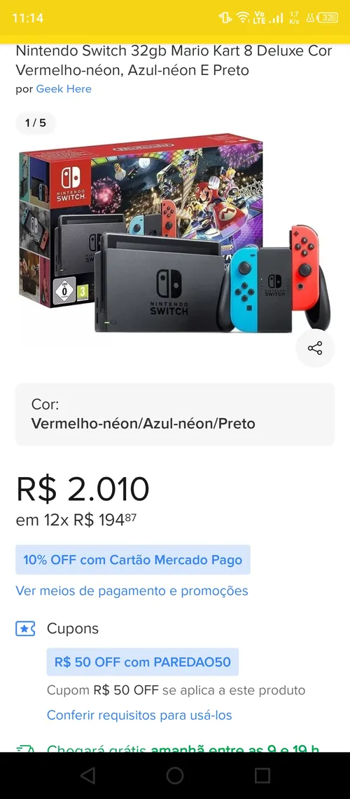 Imagem na descrição da promoção