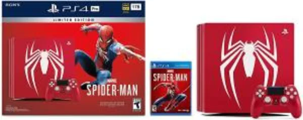 Playstation 4 Pro Homem Aranha 1TB - R$1790