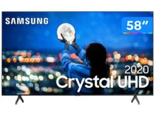 Smart TV Crystal UDH 4K LED 58” Samsung - 58TU7000 Wi-Fi Bluetooth 2 HDMI 1 USB | R$ 2.798