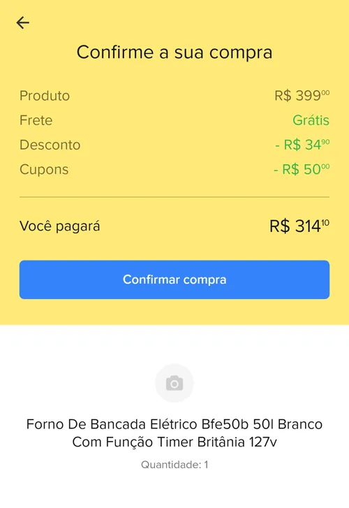 Imagem na descrição da promoção