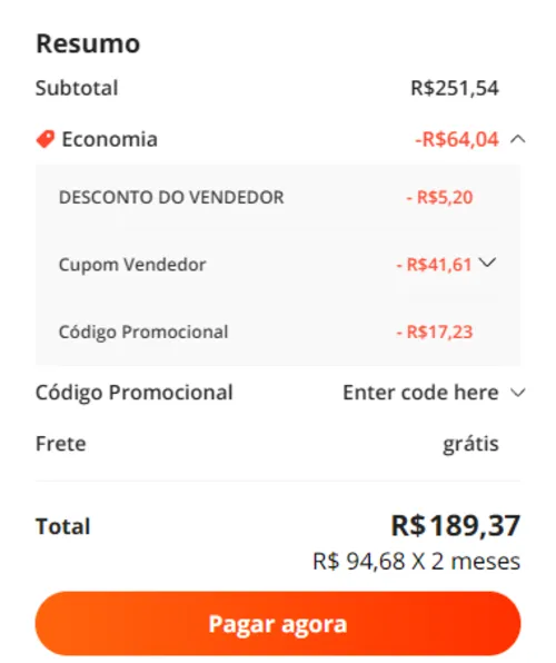 Imagem na descrição da promoção