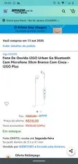 (PRIME) Fone De Ouvido I2GO Urban Go Bluetooth Com Microfone | R$59