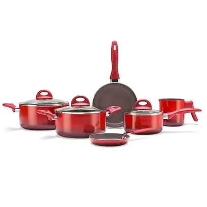 Jogo de Panelas Brinox Ceramic Life Smart Plus Vermelho 6 peças