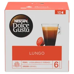 [ PRIME | Leve 4 Pague 3 ] Cápsula de Café Nescafe Dolce Gusto Lungo 10 Capsulas, 70G