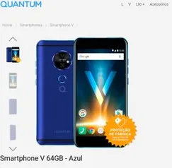 Smartphone Quantum V com projetor a laser até 200" R$1124