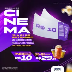 Ingressos a partir de R$10 na Semana do Cinema Cineart