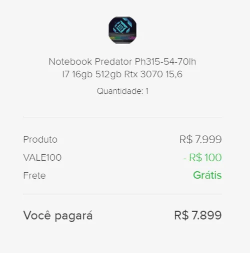 Imagem na descrição da promoção