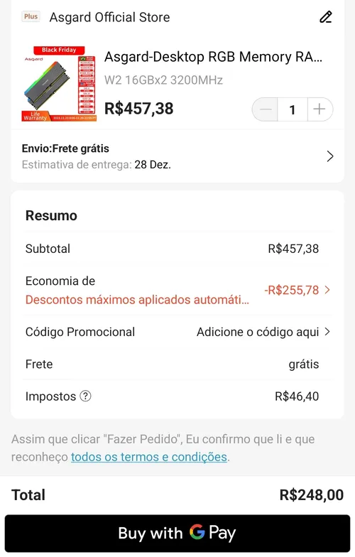 Imagem na descrição da promoção