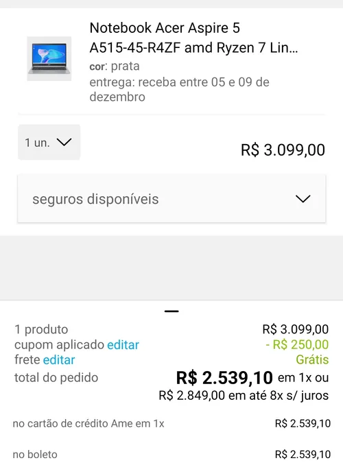 Imagem na descrição da promoção