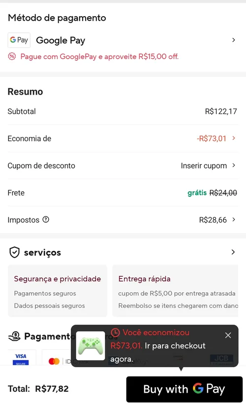 Imagem na descrição da promoção