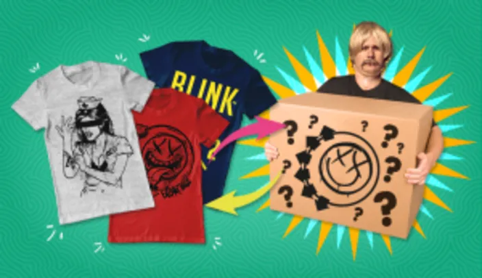 Pack com 3 Camisetas Blink-182 por 49,90