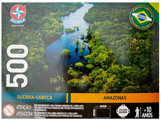 [Prime] Quebra-cabeça, Amazônia, 500 peças, Brinquedos Estrela, Multicor