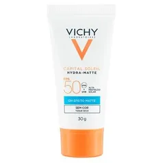 Protetor Solar Hidratante Vichy  Capital Soleil Hydra-Matte FPS50 + 2 brinde vichy vcy normaderm gel 60g