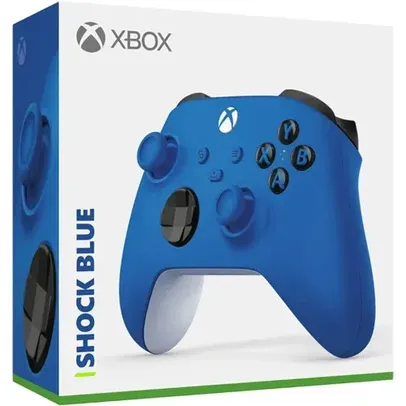 Controle Original Xbox Series X/S Shock Blue Sem fio Bluetooth