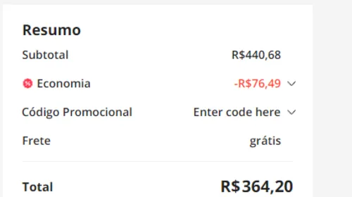 Imagem na descrição da promoção