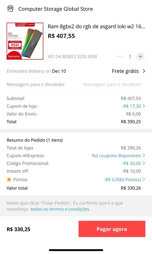 Imagem na descrição da promoção