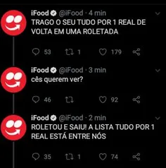 Roleta Ifood por 1 Real