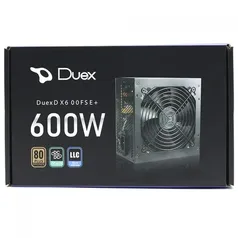 Fonte Duex 600FSE+, 600W, 80 Plus Bronze, PFC Ativo, DX 600FSE+