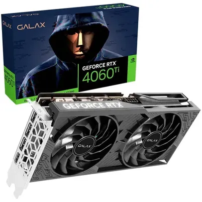 Placa de Vídeo RTX 4060 Ti Click OC Galax NVIDIA GeForce, 8 GB GDDR6, DLSS, Ray Tracing  - 46ISL8MD8COC