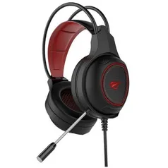 Headset Gamer Havit LED Vermelho, Som Surround, Driver 40mm - HV-H2239D | R$ 78