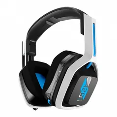 Headset Gamer Astro A20, PS5, PS4, PC, Mac - Sem Fio, Transmissor USB, Branco e Azul