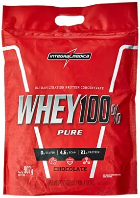 Whey 100% Pure Refil Chocolate, IntegralMedica, 907g