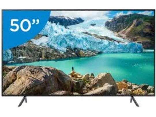 Smart TV 4K LED 50” Samsung UN50RU7100 Wi-Fi - HDR Conversor Digital 3 HDMI 2 USB por R$ 1980