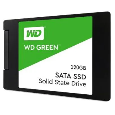 Atualizado SSD WD Green 2.5´ 120GB SATA III 6Gb/s Leituras: 540MB/s e Gravações: 430MB/s - WDS120G1G0A - R$209