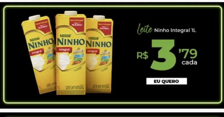 Leite Ninho Integral 1L | R$3,79