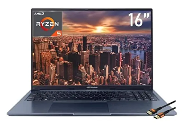 ASUS Vivobook 16X 16 WUXGA 16:10 Slim Laptop AMD Ryzen 5 5600H AMD Radeon Graphics USB Tipo-C Wi-Fi 