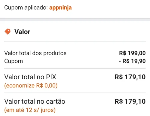 Imagem na descrição da promoção