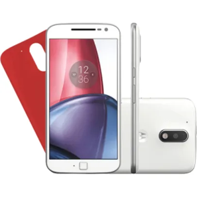 Smartphone Motorola Moto G4 Plus Dual Chip Android 6.0 Tela 5.5'' 32GB Câmera 16MP - Branco R$1.011