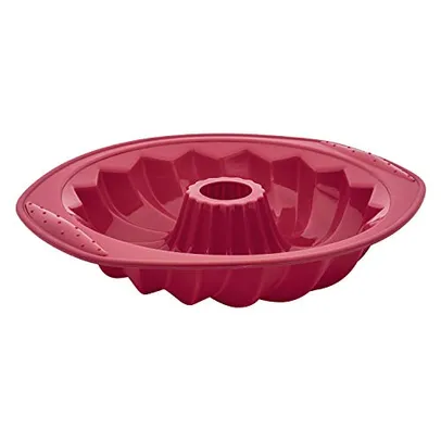 Forma para Pudim de Silicone Euro Vermelho