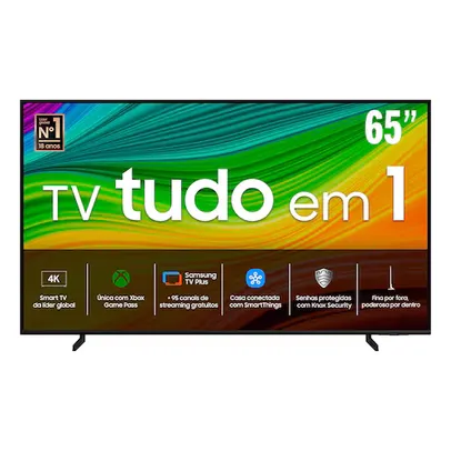 [Com Cashback do Pelando R$ 3403] Smart TV QLED 65" 4K Samsung 65Q60D sistema Tizen, Gaming Hub, AI Energy Mode, 