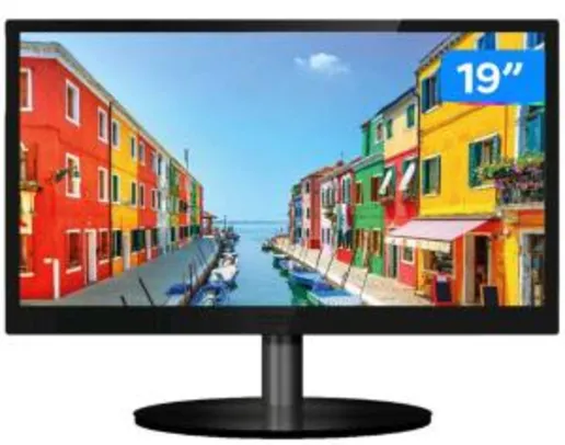 CLIENTE OURO | MAGALU PAY R$ 360 | Monitor Pctop Slim 19" IPS HDMI VGA 60Hz 5ms Widescreen HD Altura Ajustavel | R$379